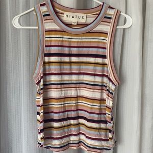 Striped muscle t-shirt